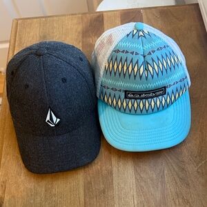 Quiksilver and Volcon Kids Cap Hat Bundle